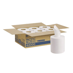 Georgia Pacific Professional 44000 8.25 in. x 12 in. 2-Ply Pacific Blue Select Center-Pull Perf Wipers - White (6-Rolls/Carton)
