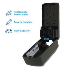 Georgia Pacific Professional 53057 5.6 in. x 4.4 in. x 11.5 in. 1200 mL Pacific Blue Ultra Refill Soap/Sanitizer Dispenser - Black (1/Carton)