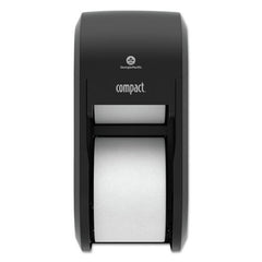 Georgia Pacific Professional 14.06 in. x 6.69 in. x 8.19 in. Compact Vertical 2-Roll Coreless Tissue Dispenser - Black (1/Carton)