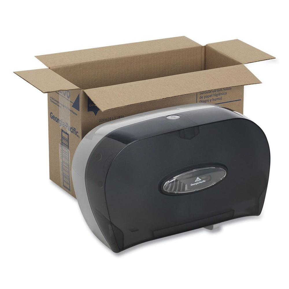 Georgia Pacific Professional 13.56 in. x 5.75 in. x 8.63 in. 2-Roll Bathroom Tissue Dispenser - Smoke