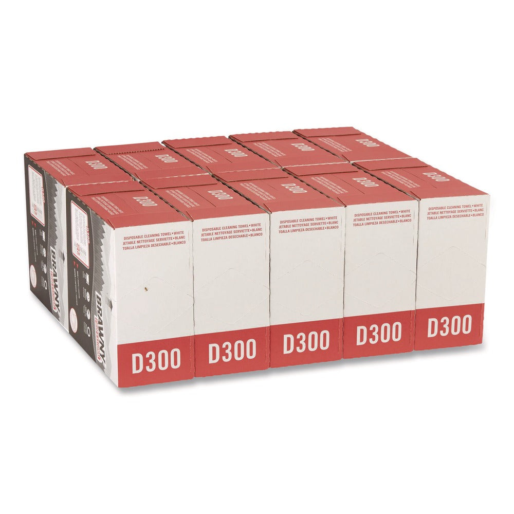 Georgia-Pacific 9.25 in. x 16 in. 1-Ply Tall Dispenser All-Purpose DRC Wipers - Unscented, White (110/Box, 10-Boxes/Carton)