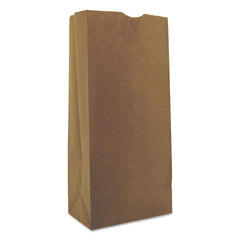 Ross & Wallace Paper Products 100325500PK/BL 8.25 in. x 5.38 in. x 18 in. #25 Size Grocery Paper Bags - Kraft (500/Bundle)