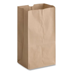 Ross & Wallace Paper Products 100325500PK/BL 8.25 in. x 5.38 in. x 18 in. #25 Size Grocery Paper Bags - Kraft (500/Bundle)