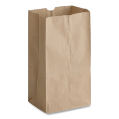 Ross & Wallace Paper Products 8.25 in. x 5.25 in. x 16.13 in. #25 Squat Size Grocery Paper Bags - Kraft (500/Bundle)