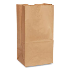Ross & Wallace Paper Products 6 in. x 3.88 in. x 12.5 in. #8 Size Grocery Paper Bags - Kraft (500/Bundle)