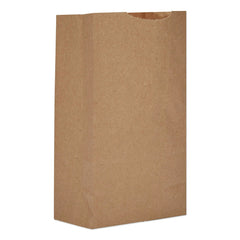 Ross & Wallace Paper Products 4.74 in. x 2.91 in. x 8.66 in. #3 Size Extra-Heavy-Duty Grocery Paper Bags - Kraft (500/Bundle)