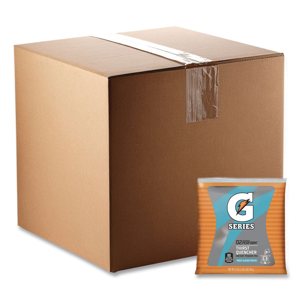 Gatorade QUA33677 G Series 21 oz. Powder Drink Mix Pouches - Glacier Freeze (32/Carton)