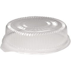 Handi-Foil 4012DL 12 in. Diameter Embossed Plastic Dome Lids Fits 4012/4013 - Clear (25/Carton)