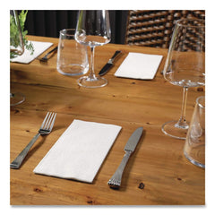 Hoffmaster 125023 Linen-Like 16 in. x 16 in. Flat Pack Dinner Napkins - White (1000/Carton)