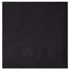 Hoffmaster 9-1/2 in. x 9-1/2 in. 2-Ply Beverage Napkins - Black (1000/Carton)