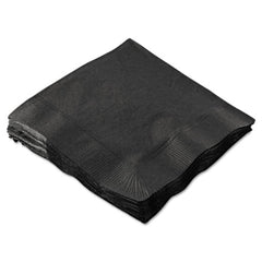 Hoffmaster 9-1/2 in. x 9-1/2 in. 2-Ply Beverage Napkins - Black (1000/Carton)