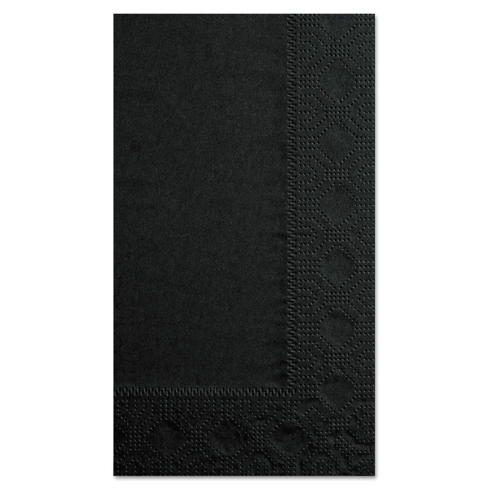 Hoffmaster 180513 15 in. x 17 in. 2-Ply Dinner Napkins - Black (1000/Carton)