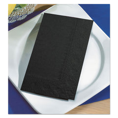 Hoffmaster 180513 15 in. x 17 in. 2-Ply Dinner Napkins - Black (1000/Carton)