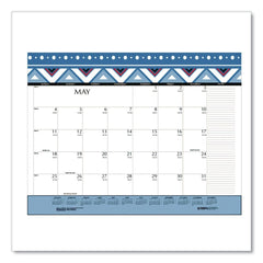 House of Doolittle 22 in. x 17 in. 12-Month (Jan-Dec 2026) Recycled Desk Pad Calendar - White Sheets/Black Binding/Corners