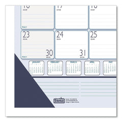 House of Doolittle 22 in. x 17 in. 12-Month (Jan-Dec 2026) Recycled Contempo Desk Pad Calendar - White/Blue Sheets/Blue Binding/Blue Corners