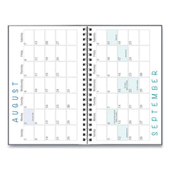 House of Doolittle 8 in. x 5 in. 13-Month (Aug 2025-Aug 2026) Recycled Academic Weekly/Monthly Appointment Planner - Black Cover