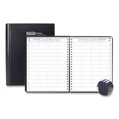 House of Doolittle 11 in. x 8.5 in. 12-Month (Jan-Dec 2026) Four-Person Group Practice Daily Appointment Book - Black Hard Cover