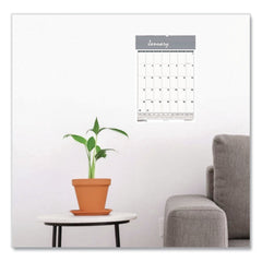 House of Doolittle 12-Month (Aug-July): 2025-2026 12 in. x 17 in. Academic Year Bar Harbor Recycled Wirebound Monthly Wall Calendar - White/Blue Sheets
