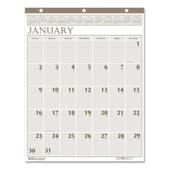 House of Doolittle 12-Month (Jan to Dec): 2026 20 in. x 26 in. Large Print Recycled Monthly Wall Calendar - Beige Sheets