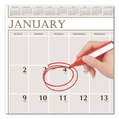 House of Doolittle 12-Month (Jan to Dec): 2026 20 in. x 26 in. Large Print Recycled Monthly Wall Calendar - Beige Sheets