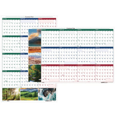 House of Doolittle 12-Month (Jan-Dec): 2026 24 in. x 37 in. Nature Photos Earthscapes Recycled Reversible/Erasable Yearly Wall Calendar - White Sheets