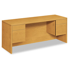 HON 10500 Series 72 in. x 24 in. x 29.5 in. Kneespace Credenza With 3/4-Height Pedestal - Harvest