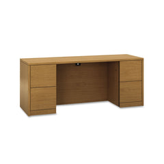 HON 72 in. x 24 in. x 29.5 in. 10500 Series Kneespace Credenza With Full-Height Pedestals - Harvest