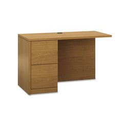 HON 48 in. x 24 in. x 29.5 in. 10500 Series L Workstation Return with Full-Height Left Pedestal - Harvest