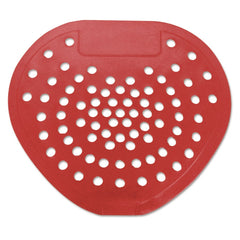 HOSPECO Health Gards 7.75 in. x 6.88 in. Vinyl Urinal Screen - Cherry Scent Red (1-Dozen)