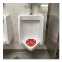 HOSPECO Health Gards 7.75 in. x 6.88 in. Vinyl Urinal Screen - Cherry Scent Red (1-Dozen)