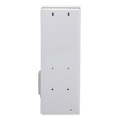 HOSPECO 11.13 in. x 7.63 in. x 26.38 in. 25 Cent Coin Mechanism Dual Sanitary Napkin/Tampon Dispenser - White/Blue