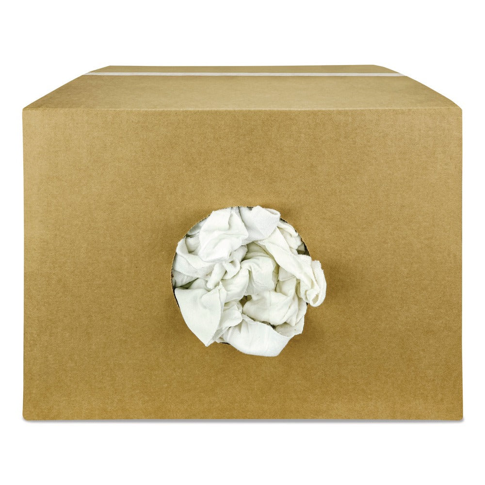 HOSPECO Sweatshirt Rags Unscented White (8/lb, 25 lb/Carton)