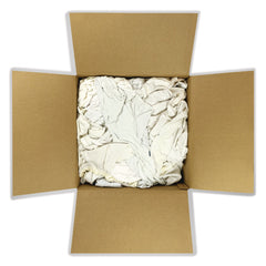 HOSPECO Sweatshirt Rags Unscented White (8/lb, 25 lb/Carton)