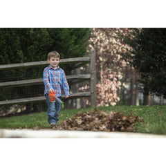 Husqvarna 125B Plastic Toy Leaf Blower with Light-Up Engine for Ages 3 and Up - Orange/Gray