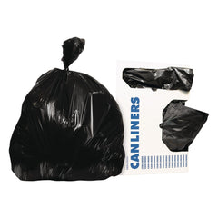 Heritage 33 in. x 39 in. 33 gal. 2 mil Low-Density Repro Can Liner - Black (100/Carton)