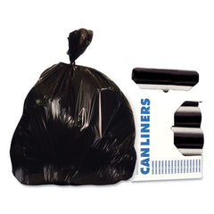Heritage 40 in. x 46 in. 45 Gallon 1.5 mil Reprocessed Resin Can Liners - Black (100/Carton)