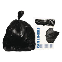 Heritage 43 in. x 47 in. 56 Gallon 2 mil Reprocessed Resin Can Liners - Black (100/Carton)