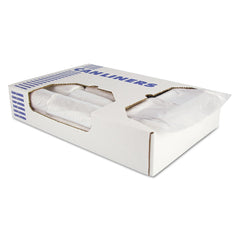 Heritage Z4824LN R01 High-Density 10 Gallon 8 Microns 24 in. x 24 in. Waste Can Liners - Natural (50 Bags/Roll, 20 Rolls/Carton)