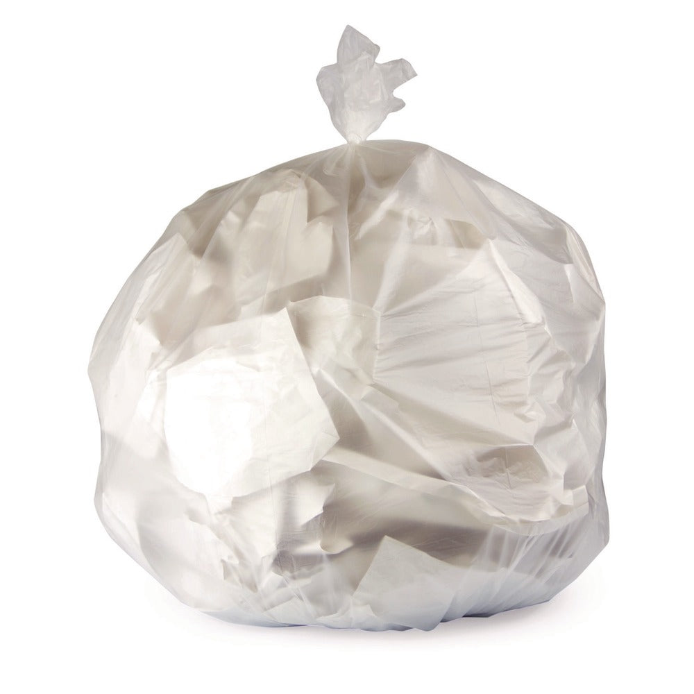Heritage Z8048MN R01 40 in. x 48 in. 11 mic 45 Gallon High-Density Waste Can Liners - Natural (250/Carton)