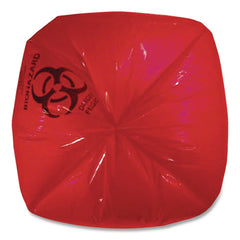 Heritage 40 in. x 48 in. 16 mic 40-45 Gallon High-Density Waste Can Liners - Red (250/Carton)