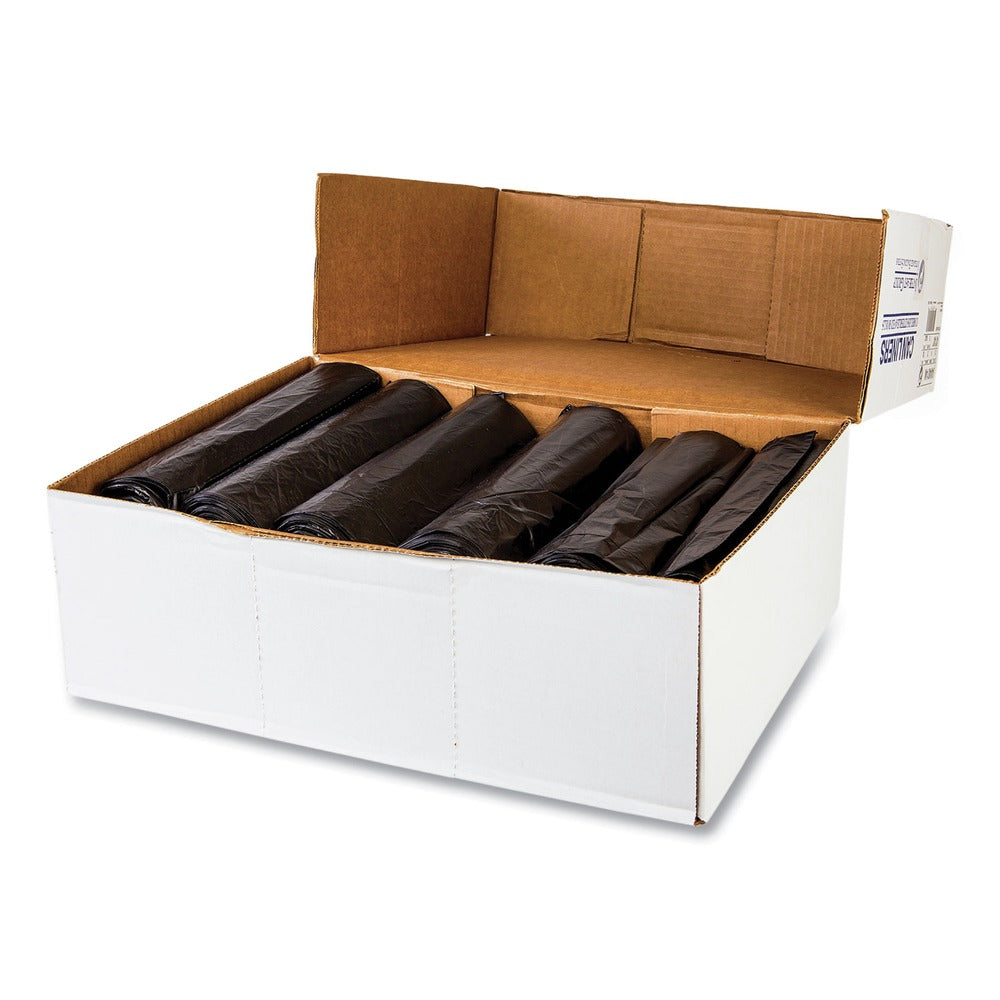 Inteplast Group EC242406K High-Density 10 gal. 6 microns Commercial Can Liners - Black (1000/Carton)