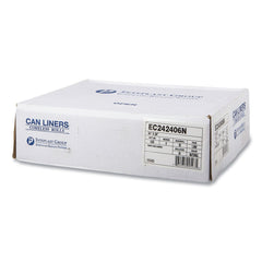 Inteplast Group EC242406N High-Density 10 gal. 6 microns Commercial Can Liners - Natural (1000/Carton)