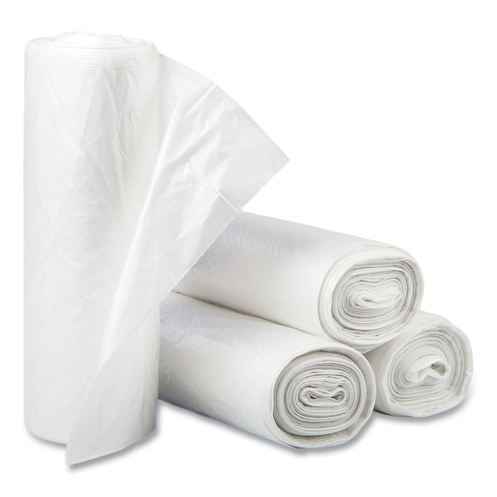 Inteplast Group S303713N 30 in. x 37 in. 13 mic 30 Gallon High-Density Commercial Can Liners - Clear (500/Carton)