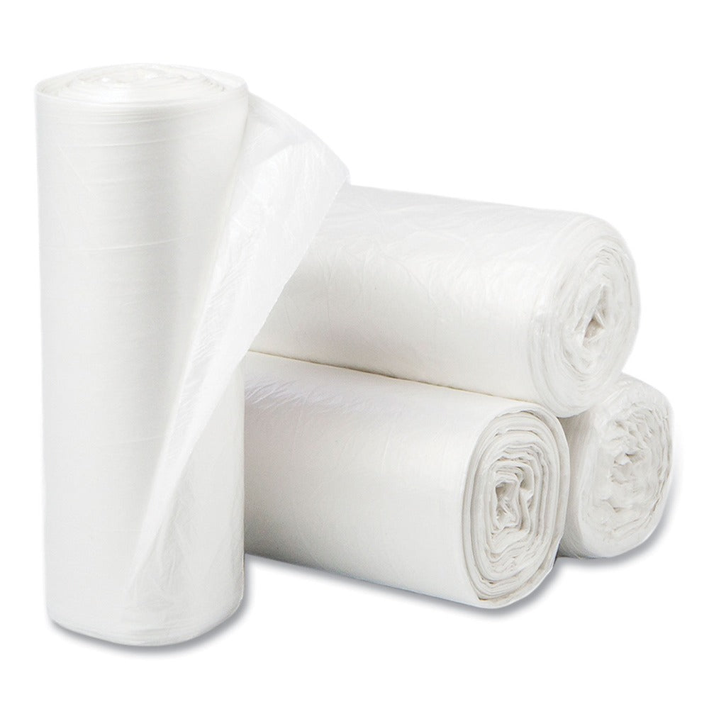Inteplast Group 60 Gallon 12 mic 38 in. x 60 in. High-Density Commercial Can Liners - Clear (200/Carton)