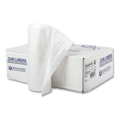 Inteplast Group 38 in. x 60 in. 14 mic 60 Gallon High-Density Commercial Can Liners - Clear (200/Carton)