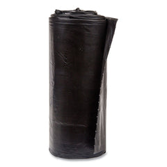 Inteplast Group S386017K 60 gal. 17 microns 38 in. x 60 in. High-Density Interleaved Commercial Can Liners - Black (25 Bags/Roll, 8 Rolls/Carton)