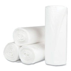 Inteplast Group 60 gal. 17 microns 38 in. x 60 in. High-Density Interleaved Commercial Can Liners - Clear (25 Bags/Roll, 8 Rolls/Carton)