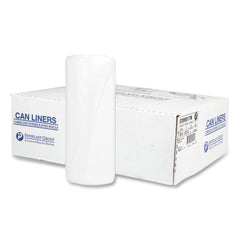 Inteplast Group 60 gal. 17 microns 38 in. x 60 in. High-Density Interleaved Commercial Can Liners - Clear (25 Bags/Roll, 8 Rolls/Carton)
