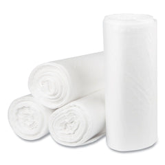 Inteplast Group S386022N 60 gal. 22 microns 38 in. x 60 in. High-Density Interleaved Commercial Can Liners - Clear (25 Bags/Roll, 6 Rolls/Carton)