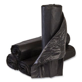 Inteplast Group 45 gal. 12 microns 40 in. x 48 in. High-Density Interleaved Commercial Can Liners - Black (25 Bags/Roll, 10 Rolls/Carton)